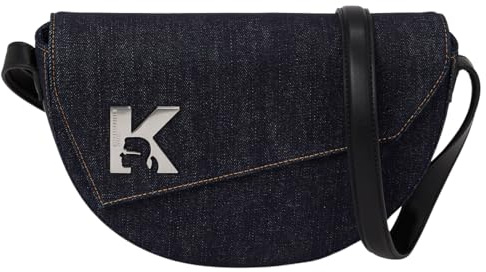 Karl Lagerfeld Jeans, Dam, Geo Sadelväska Denim, Blå, One size