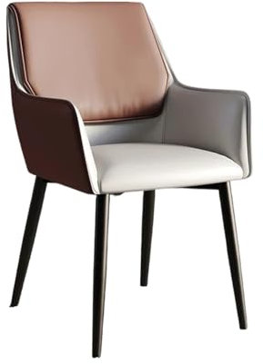 CYairong-22 Esszimmerstuhl PU Leder Nordic Esszimmerstuhl Moderne Balkon Hochzeit Eitelkeit Esszimmerstuhl Küche Bankett Wohnmöbel Küchenstuhl(Bruin)