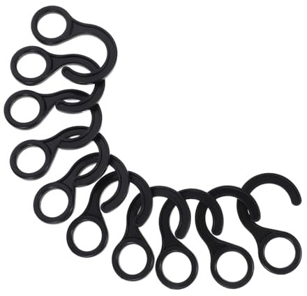 SKISUNO 10pezzi Ganci per Plastica Resistente e Leggera da Ganci Rotondi Multifunzionali per Fissaggio Sicuro Avventure Outdoor e Viaggi