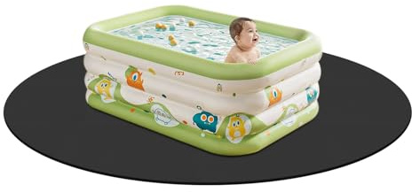 CzyuRachel Pool Unterlage 196cm, Eva Pool Unterlage Outdoor, Whirlpool Unterlage Rund, Pools Bodenschutzmatte, Whirlpool Matte für Schwimmbäder, Whirlpools, Schwarz (Schwarz)