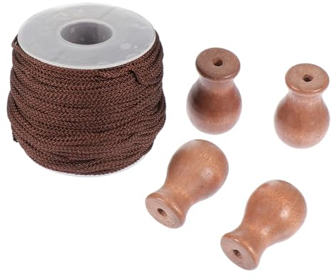 Cabilock Cordons Tressés pour Stores et Rideaux Accessoires de Rechange Corde Rideau avec Pompons Installation Facile pour Salon et Chambre