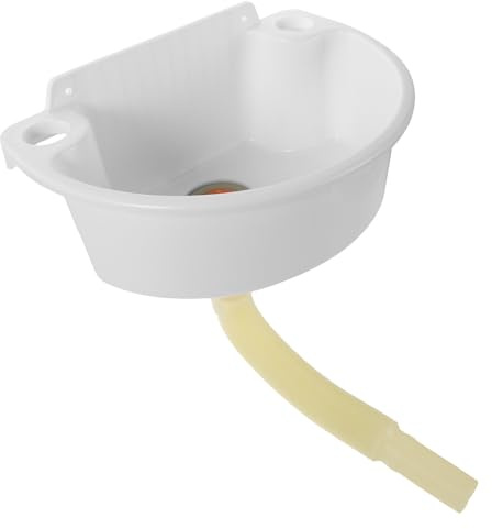 CLISPEED Lavabo Angolare Piccolo per Bagno Bianco in Plastica con Montaggio a Parete Facile senza Foratura Design Moderno e Pulizia Rapida Adatto a Piccoli Spazi e Balconi