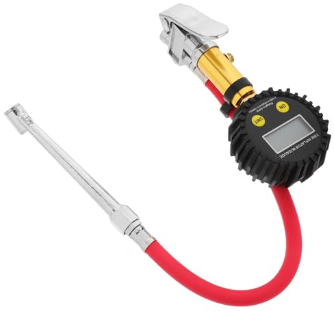 BEBEMOKO Manomètre Électronique de Pression Pneus Robuste avec Écran LCD Rétroéclairé Testeur Véhicule sans Batterie Contrôle Précis pour Voitures Motos et Vélos