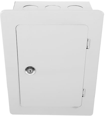 GLEAVI Outdoor Weatherproof Circuit Breaker Box 30-Pair Metal Junction Box for Telephone and TV Cable Distribution, Wall-Mounted Electrical Enclosure Suitable for Outdoor Project