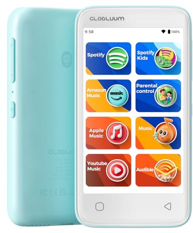 MP3 Player for Kids, Parental Controls, 16GB, Supports Spotify and Audible, Bluetooth and WiFi(Mint Green) UK
