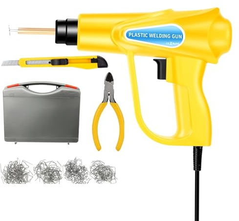 amortiguadores de coche Soldador de pistola calor para máquina soldadura plástico, grapas parachoques, Kit herramientas reparación automóviles(Set 2 with box)