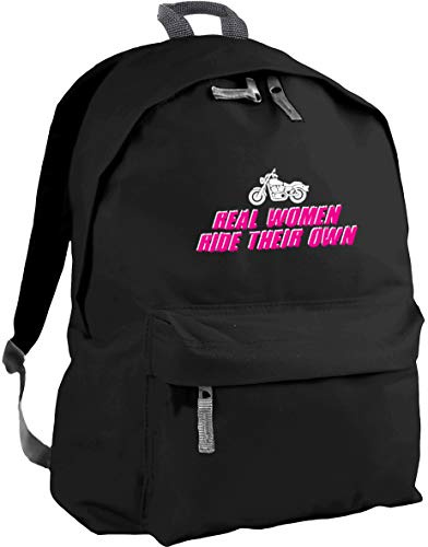 HippoWarehouse Real Women Ride Their Own Motorcycle Motorbike Biker Backpack ruck Sack Dimensions: 31 x 42 x 21 cm Capacity: 18 litres