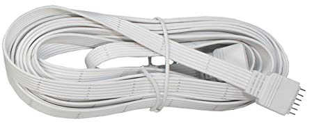 Lumonic 5m RGBW CCT LED Verlängerungskabel weiss Steckverbinder 6 Pin Buchse & Stecker - RGB-Kabel Abmessungen 18x6mm - Für Stromversorgung oder Verlängerung