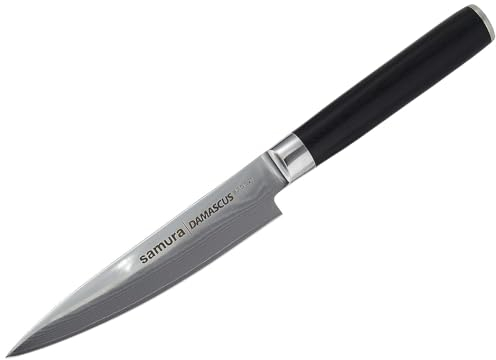 Samura Damasco Coltello da cucina professionale giapponese professionale 125mm / 5 Manico G-10 Durezza 61 HRC ...