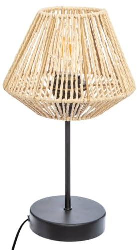 Atmosphera - Lámpara 'Jily' - negro y cuerda - metal A. 34 cm