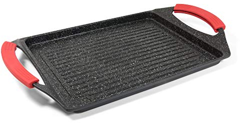 Moneta Griglia rettangolare, antiaderente, 45x27cm Pro Grill anche per Induzione