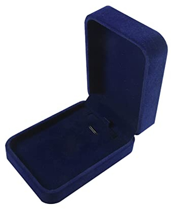 Zngou Velvet Necklace Gift Box Blue Velvet Pendant Gift Box Long Chain Jewelry Display Boxes Blue Necklace Case for Engagement Wedding Mothers Day Christmas Thanksgiving Birthday Mom Gifts