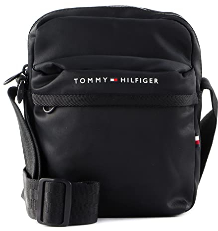 Tommy Hilfiger Herren Umhängetasche TH Skyline Mini Reporter Klein, Schwarz (Black), Einheitsgröße
