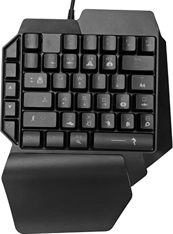 Septpenta One Handed RGB Mechanical Gaming Keyboard, Professional Gaming Keyboard with USB Interface, Ergonomic Design for Your Desktop and Laptop