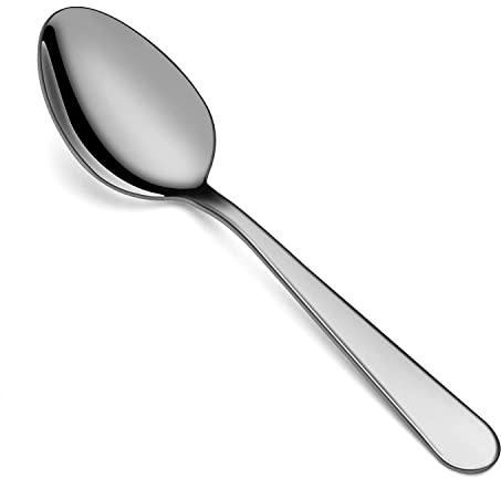 Spoons Set, 6-Piece Stainless Steel Dessert Spoons Dinner Spoons, Mirror Polishing Cutlery Spoons Set, Dishwasher Safe (6.7 inches, 17cm)