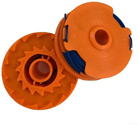 QOXEZY 2pcs Strimmer Spool Line for MacAllister MGT35025 MGT45028 MGT60030 Grass Trimmer Brush Cutter, Double Autofeed Spools Replacement Trimmer Refills