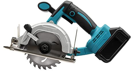 Wanwanper Circular Saw, 4.9 Brushless Cordless Circular Saw with Adjustable Cutting Depth & Bevel, 4000rpm, 4.0Ah Battery, for Wood, Ceramic, Metal