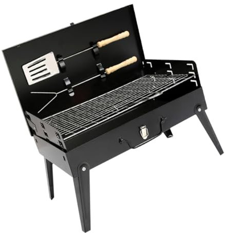 OFFSCH Barbecue Pieghevole Portatile Per Esterni Con Altezza Materiale Resistente e Accessori Facile Da Montare e Pulire Per Campeggio e Picnic