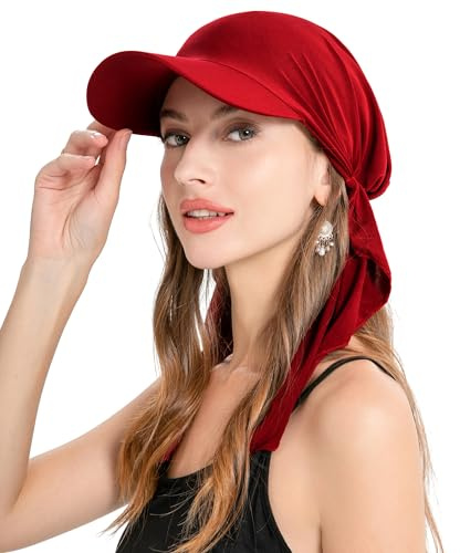 ZLYC Damen Chemo Kopfbedeckung Krempe Visier Mütze Beanie | Leicht Dünn und Atmungsaktiv