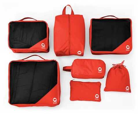 Huvudstadsväska – packhjälp organisatör set 7 delar Resväska packpåsar RipStop vattentät resväska packningspåsar för resor packkuber backpacking orange