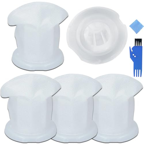 EATBALE Filtre à impuretés VC 100 pour aspirateur à main sans fil pour Vorwerk Kobold VC100, 5 paquets de pièces de rechange lavables et réutilisables, avec brosse de nettoyage et chiffon.