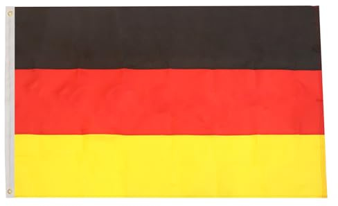 AZ FLAG Flagge Deutschland 150x90 cm Fahne Deutsche Nylon 200D 2 Ösen | Für innen und außen dekorative Flagge doppelte Nähte und verstärkte Kanten mit Metallösen 200D Nylon