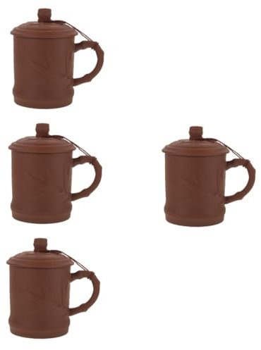 MAGICLULU 4 Pièces Tasse En Argile Violette Verres À Eau Tasses À Thé Tasses À Café Avec Couvercles Tasses À Café Service À Thé De Style Chinois Tasse À Thé Violette Tasse À Thé De Cuisine