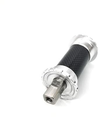 HESHUWEN Movimento Centrale Perno Quadro 3 Colori Ultralight Titanium Square Square Taper Bracket da 119mm for Bici Movimento Centrale MTB(Silver)