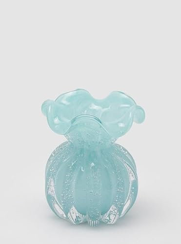 EDG Enzo De Gasperi Vaso Sacchetto H 12 Cm D 10 Cm Vetro Azure