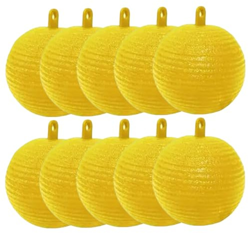 Fly Trap Ball 10pcs 3.27in Fliegenfänger wasserdichtes Sonnenfassungsflocken mit Klebstoff -Locker -Hängefalle für den Obstgartengartenmarkt