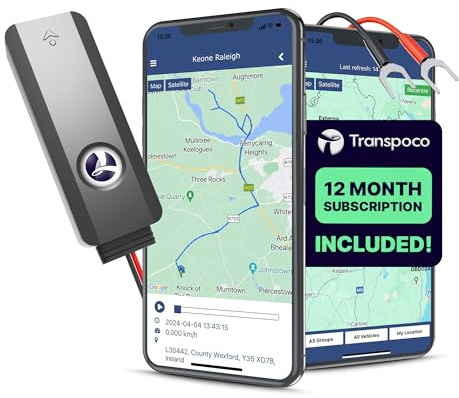4G GPS Tracker per Auto in Tempo Reale con SIM e Piano di 12 Mesi | GPS per Moto, Camion e Flotte | Batteria Backup 300 mAh | Geofencing e Alarmi Antifurto | Supporto UE (GS900)
