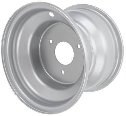 Fydun Cubo de Rueda de Aleación de Aluminio 3 Agujeros de 3 Pulgadas con Llanta de Rueda de Metal Duradera para Carro de de Kart ATV (Ancho Trasero de 170 mm / 6.7in)