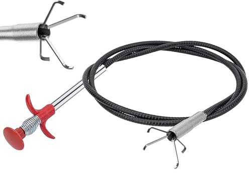 1 pince à griffes extensible - Spirale de nettoyage - 90 cm - Flexible - Design à quatre griffes