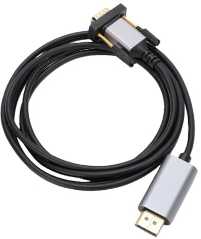 Jectse Cavo DisplayPort a VGA Maschio a Maschio Cavo Adattatore a VGA da 2 M con Connettori Placcati in Oro per PC Laptop Monitor Proiettore