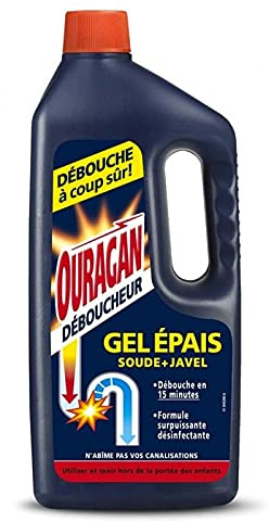 WC Net Ouragan Déboucheur Gel Epais Soude+Javel 1L (Lot de 3)