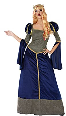 Atosa disfraz dama medieval mujer adulto azul real XS