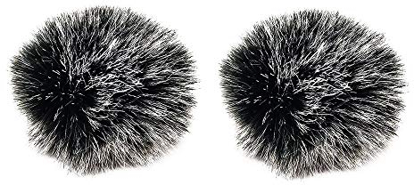 LucyStudio Mikrofon Windschutz 2 Stück Mikrofon Windshield 0,5cm Lavalier-Mikrofon Pelzig Wind-Filter Fellwindschutz