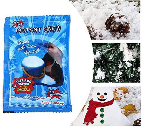 Molinter Kunstschnee Dekoschnee Simulation Schnee Pulverschnee für Winter Weihnachten Party Modellbau Deko Weihnachtsdekoration (500g)