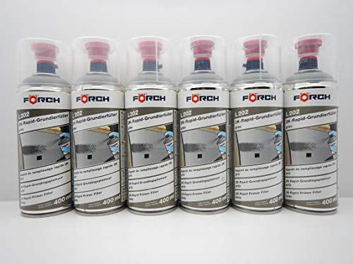Förch 2K EPOXY GRUNDIERFÜLLER L202 GRAU LACK GRUNDIERUNG FÜLLER SPRAY 400ML (6)