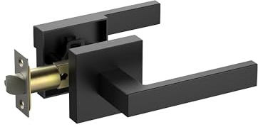 eufy Security Square Door Handle - Easy Installation, Fits All - Matte Black