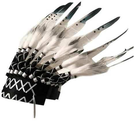 Felenny Indianer-Kopfschmuck - Feder Indischer Stil für Erwachsene Party Dress Up Foto Prop