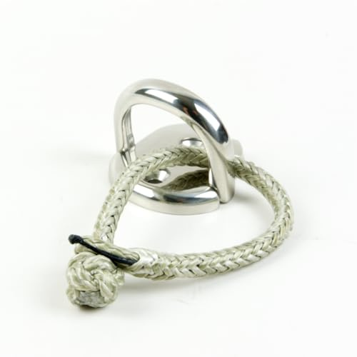OS-Ropes unlimited, Dyneema® Tauwerkschäkel mit Öffner (4 mm, grau) | ! Deutsche Handarbeit ! | Softschäkel in höchster Qualität | extrem hohe Bruch- und Arbeitslast