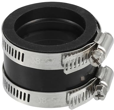 QUARKZMAN Adattatore per carburatore nero da 40 mm di diametro interno | interfaccia per tubo di aspirazione, Diametro esterno 5,2 cm, Altezza 3,6 cm, Dimensioni: 3,6x5,2 cm/1,42x2,05 (LxP)