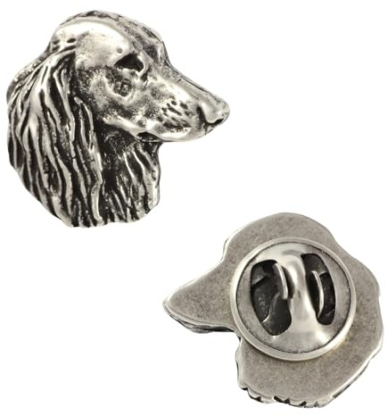 Art-Dog Unique Edition Silber Hund Anstecknadel mit Eleganten Schatulle - Versilbert Handmade - Broschen Frauen - Silber Brosche Schmuck