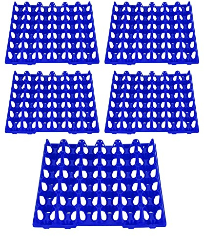 Plateau à œufs en Plastique à 30 Cellules, Support de Caisse à œufs sécurisé et pour le Stockage, le Transport et les Fournitures Agricoles (BLUE)