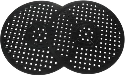 Alipis 2pcs Rubber Sink Mats Kitchen Sink Protectors with Hollowed Design for Easy Draining Dishwasher Safe Versatile Drying Pad for Glassware and Dishware