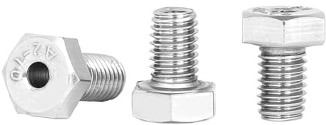 Tornillo hueco hexagonal, 2 juegos de acero inoxidable 304, perno hexagonal exterior hueco, rosca de lámpara, tornillo de orificio pasante(M6X16X3.1)