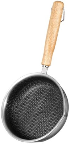 CONGARTENO Honeycomb Edelstahl Bratpfanne Mit Antihaftbeschichtung Für Eier Und Meeresfrüchte Leicht Und Handlich Geeignet Für Induktionsherde Und Andere Kochoberflächen