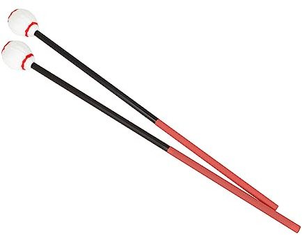 Xylophonschlägel 2 Stück für Marimba und Xylophon, Professionell | Kohlefaser und Baumwollfaden, Angenehmes Griffgefühl, Stabile Hammerköpfe, Voller Klang, Zubehörteil