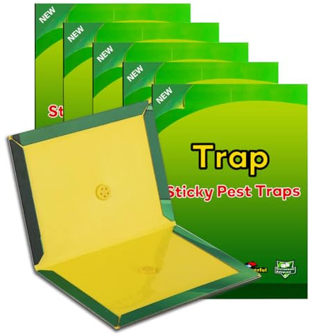 Sticky Traps,Adhesive Board,Suitable for Various traps,Super Strong Adhesive Pad,Efficient Foldable Adhesive Trap Board,Indoor,Outdoor Garage Kitchen Garden Traps(5)
